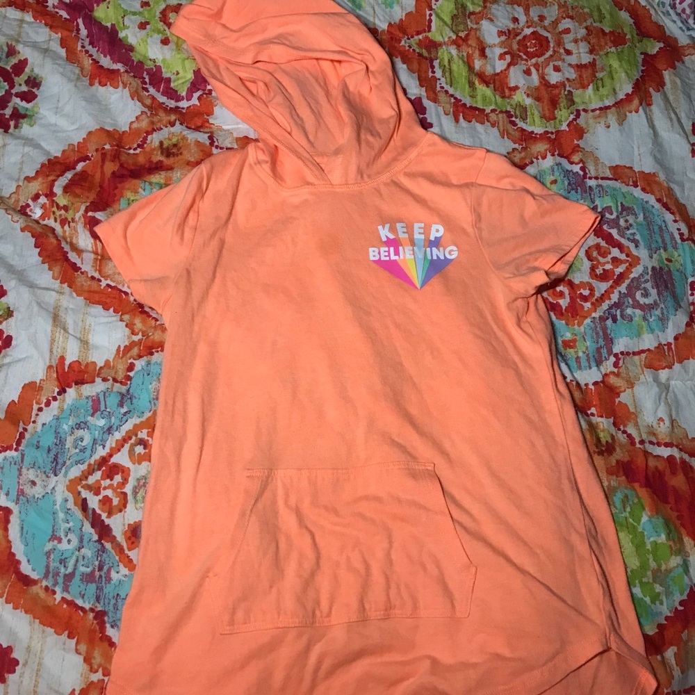 Thin short sleeve hoodie shirt